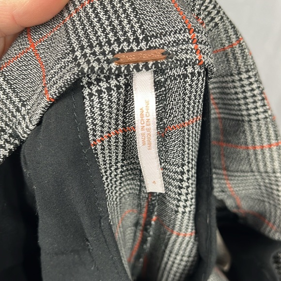 Free People Mini Kick Flare Plaid Cropped Pants. - Picture 7 of 9